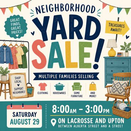 Multifamily Yard Sale - Shadle/Audubon - Sat 8/29 1