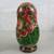 Vintage Russian Christmas Matryoshka Doll with 4 Ornaments Inside 8 thumbnail