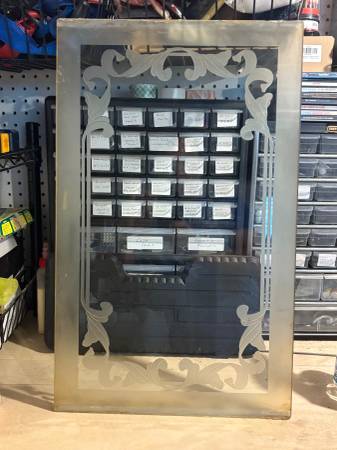 Beautiful Etched Glass Pane 1