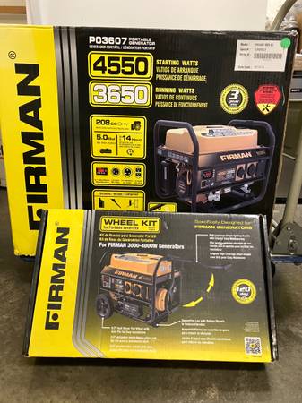 Firman 4550/3650 watt generator P03607 1