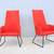 Contemporary Modern Rouillard Solo High Back Red Lounge Chairs a Pair 3 thumbnail