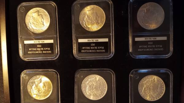 Peace silver dollars 1