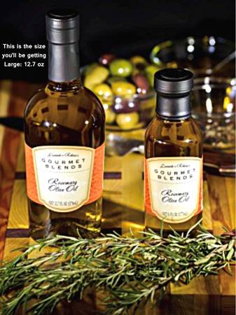 Large 12.7oz sealed bottle of Gourmet Blends Rosemary Olive Oil - 1