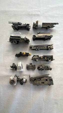 Pewter fire engine set 1