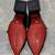 Lisantiny Black Pointed Toe Ankle Boots Block Heel Side Zip Red Bottom Shoes 37 9 thumbnail