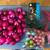 large lot of hot pink christmas tree decorations ornaments lights 1 thumbnail
