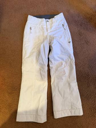 OBERMEYER GIRLS WHITE SKI PANTS SIZE TEEN M 1