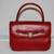 Retro Red Leather Purse with Handle 1 thumbnail
