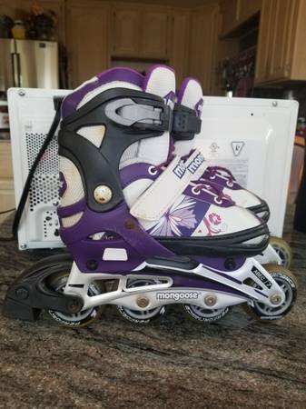 Mongoose Adjustable Inline Skates Size 1-4 Girls Rollerblades Roller Skates 1