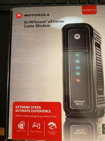 Cable Modem Motorola SB6121 Surfboard DOCSIS 3.0 eXtreme Broadband 1