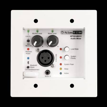 ATLASIED WTSD-MIX31K Analógico de Pared para Interior/Exterior 3x1 Mic/Línea/BT/Mezclador - $99 (Se venden 4 (cuatro) unidades usadas del modelo AtlasIED WTSD-MIX31K Ind)63471470586625120