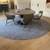 Navy/ White Woven Wool Round Rug Area - NF 1 thumbnail
