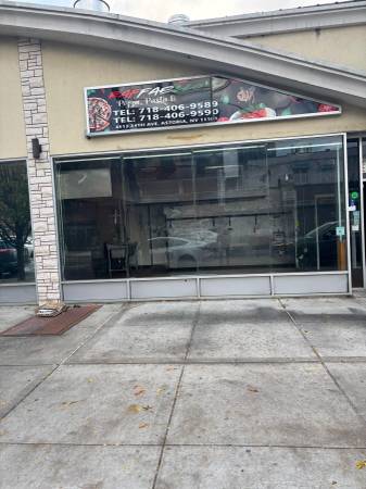 Ventilated Space (former pizzeria) for rent
$3,900
Astoria, Queens Ventilated Space (former pizzeria) for rent
$3,900
Astoria, Queens