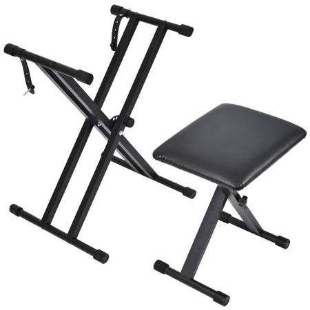 Keyboard Stands and Bench Set Heavy Duty Double-X Adjustable Digital P 1
