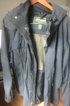 Men's Large Navy Eddie Bauer Hooded Parka (Pre-owned) 1