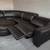 Italian Leather Sectional w/ Recliners and Ottoman 4 thumbnail