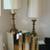 Pair of Vintage SHOW HOME Brass Table Lamps with Original Shades 1 thumbnail