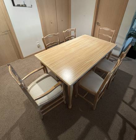 Dining Set — Table + 6 Chairs, 2 Captain’s Chairs 1