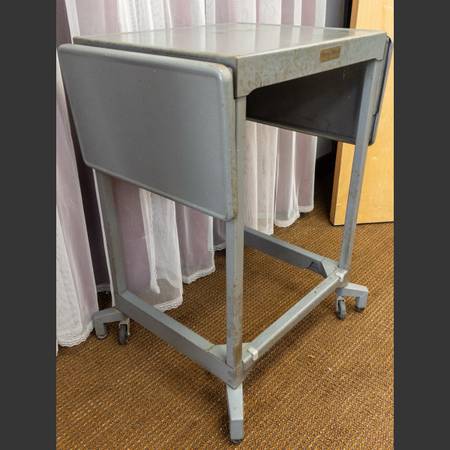 貴重!!　60's　USA製　Tiffany stand　スチールデスク　美品 Vintage Tiffany Metal Typewriter Stand Drop Leaf Table Mid Century