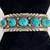 VTG Heavy Signed Navajo Sterling Silver Turquoise Cuff Bracelet Sz 7" 9 thumbnail