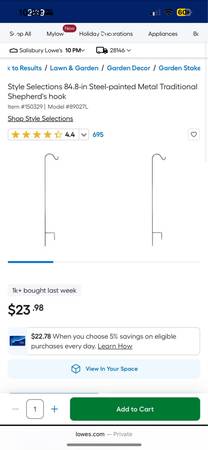 84 inch Shepherds Hook 1