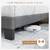 CLEARANCE King Size  Platform Bed Frame with Upholstered Fabric Headboard, Grey  8 thumbnail