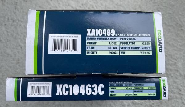 ECOGARD Cabin & Engine Air Filter Volkswagen VW Golf Jetta GTI Tiguan 1