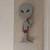 Friendly "Peace" Alien in or outdoor Carved Wood Wall Art, Hand Paint, 5 thumbnail