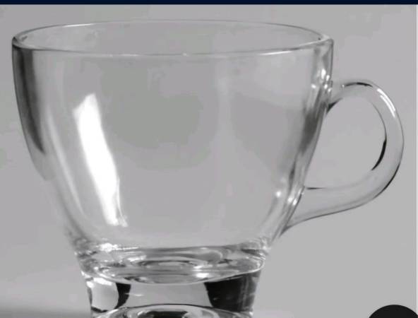 (4) Colony Glass Silver Elegance 70s Punch Tea Cups Clear With Handles 1