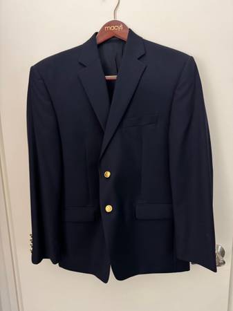 *** MENS NAVY WOOL BLAZER * RALPH LAUREN* IN LIKE NEW CONDITION *** 1