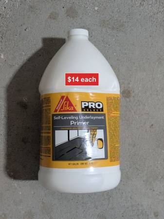 Sika Self-Leveler Primer $14/bottle +other supplies 1