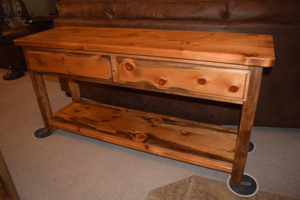 Beetle Kill Pine Sofa Table 1