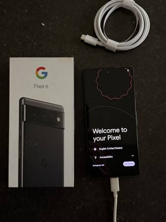 Open Box Google Pixel 6 - 128 GB, Stormy Black - Never Used 1