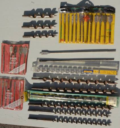 Electrician Tools: ship augers and long drill assortment 1