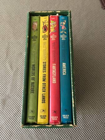 1965 The Wonderful Worlds of Walt Disney 4 Book Boxed Set Golden Press 1