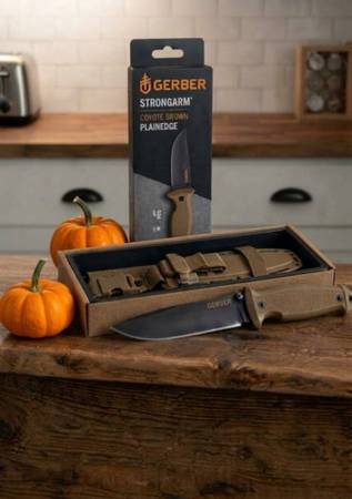 Gerber Strongarm Fixed Blade Knife – Coyote Brown, Plain Edge  Brand new 1