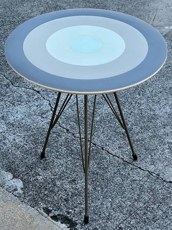Art Deco Mid Century Low Round Side Table 1