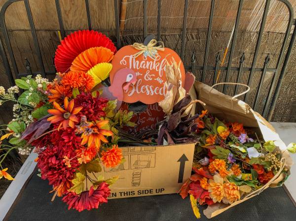 Fall Decor Galore - Box & Bag Cornucopia 1