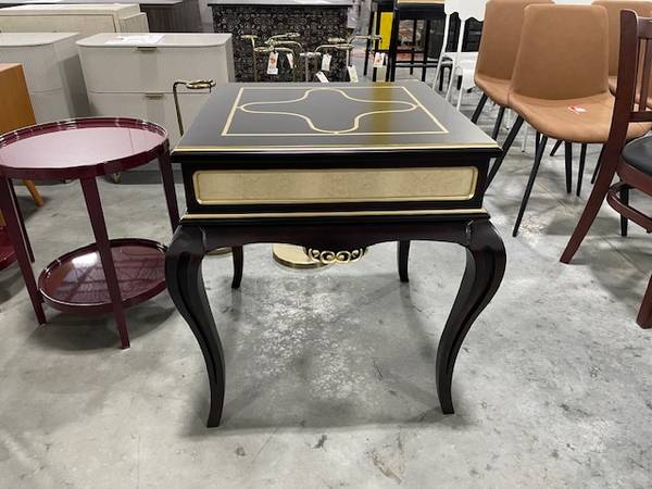 Infinity Import Solid Wood Top Side Table Walnut Accent Table 1