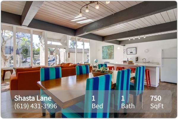 $2,070 / 1br - 750ft2 - Don't wait! This spacious 1 bed, 1 bath will go fast! 750 Sq Ft! (La Mesa - Near SDSU)63998455049091121