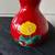 Okinawa Traditional Crafts Ryukyu Lacquerware Vase with Yellow Hibiscu 1 thumbnail