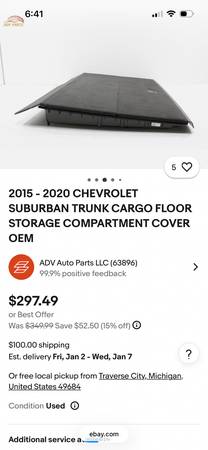 2015-2020 suburban rear cargo storage 1