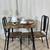 Compact Rustic Industrial Dining Table & 2 Chairs PERFECT FOR STUDIO 1 thumbnail