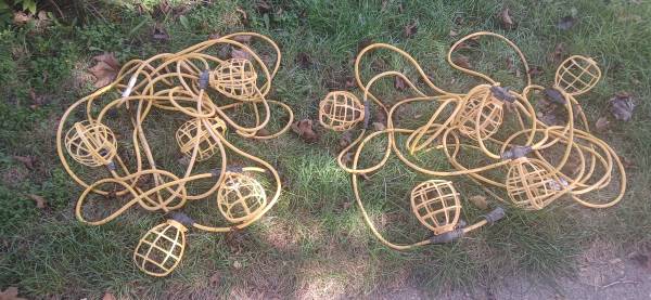 2 X 50 ft. Husky 5-Socket String Caged Construction Work String Lights 1