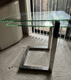 2 glass nested side tables 1