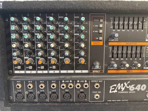 Ymicページ♪ Yamaha EMX640 6-Channel Powered Mixer - 400W - musical instruments