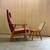 1960s Norwegian Teak and Beech High Back Reclining Chair and Ottoman 2 thumbnail