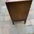 (2) Mid century walnut nightstands w/ sculpted pulls A36 18 thumbnail