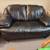 Leather sofa(Black) 1 thumbnail