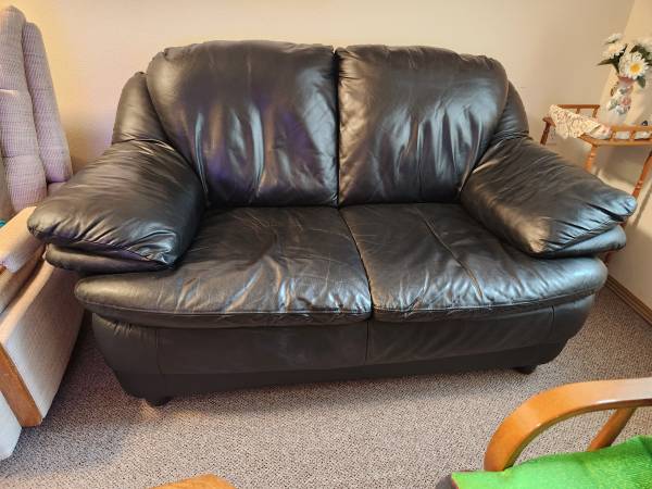 Leather sofa(Black) 1